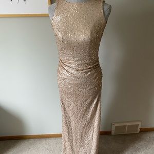 Champagne Sequined Gown